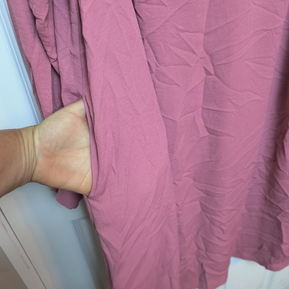 Women's Balloon Long Sleeve Dress - Prologue Sz M Cottagecore Dusty Rose Pink - Picture 7 of 10